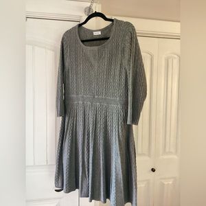 Calvin Klein grey sweater dress